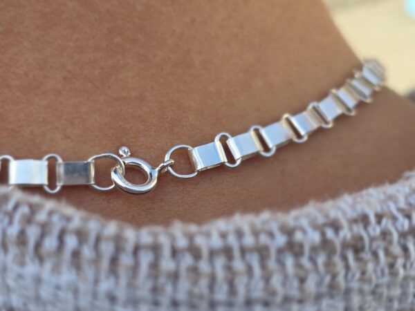 ed6 mapuche silver chain necklace