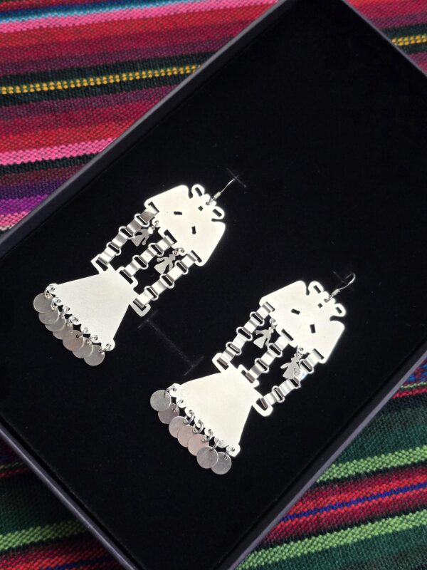 trapelakucha silver earrings