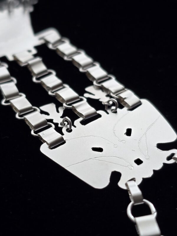 trape5 silver Mapuche Trapelakucha Necklace