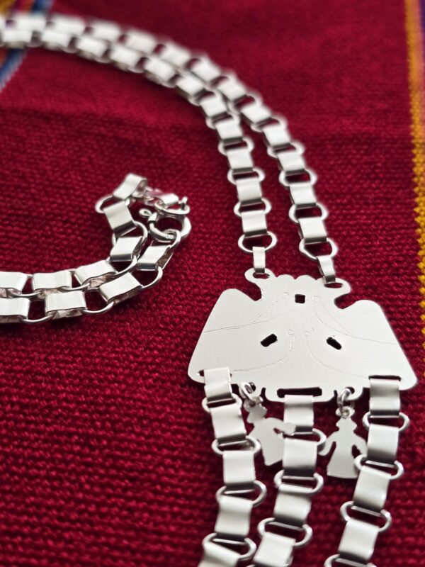 trape7 silver Mapuche Trapelakucha Necklace