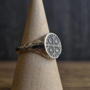 20251127_134636 The Kultrun texture Signet / Anillo kultrun textura