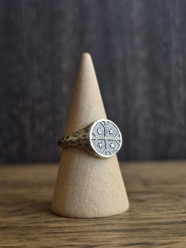 20251127_134649 The Kultrun texture Signet / Anillo kultrun textura