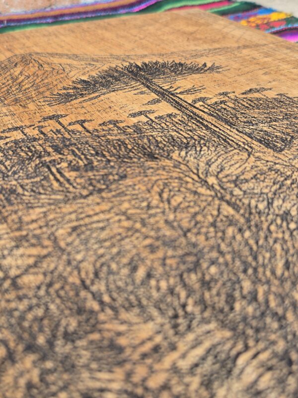 Wooden Engraved Araucaria Tree