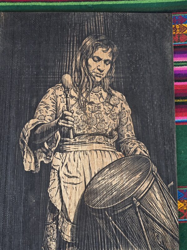 Wooden Engraved Violeta Parra