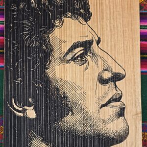 Wooden Engraved Victor Jara profile