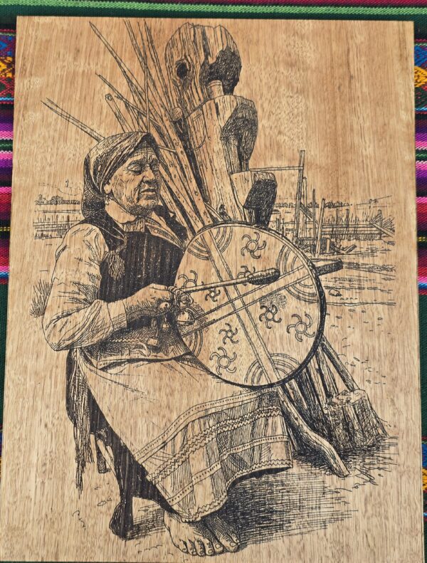 20251208_113710 Wooden Engraved Machi and her kultrun