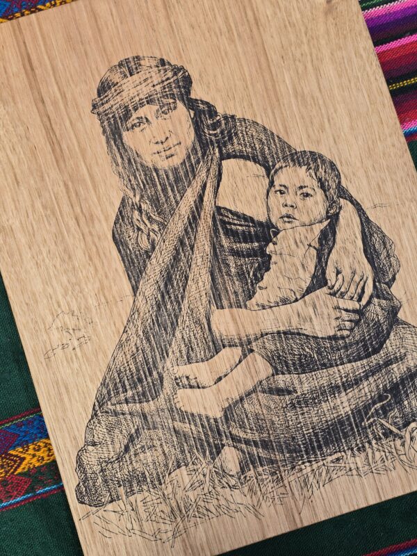 Wooden Engraved Mother love