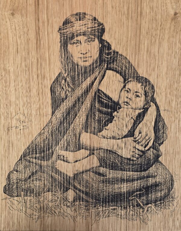 Wooden Engraved Mother love