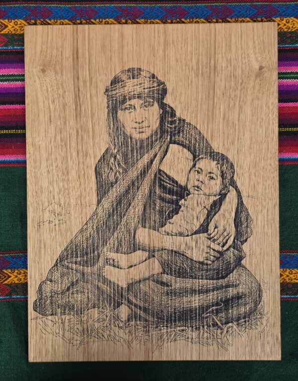 Wooden Engraved Mother love
