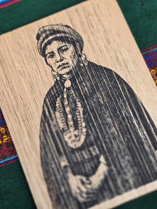 20251208_114548 Wooden Engraved picture Mujer Mapuche