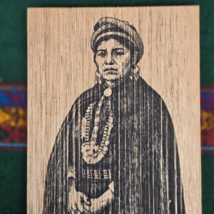 Wooden Engraved picture Mujer Mapuche