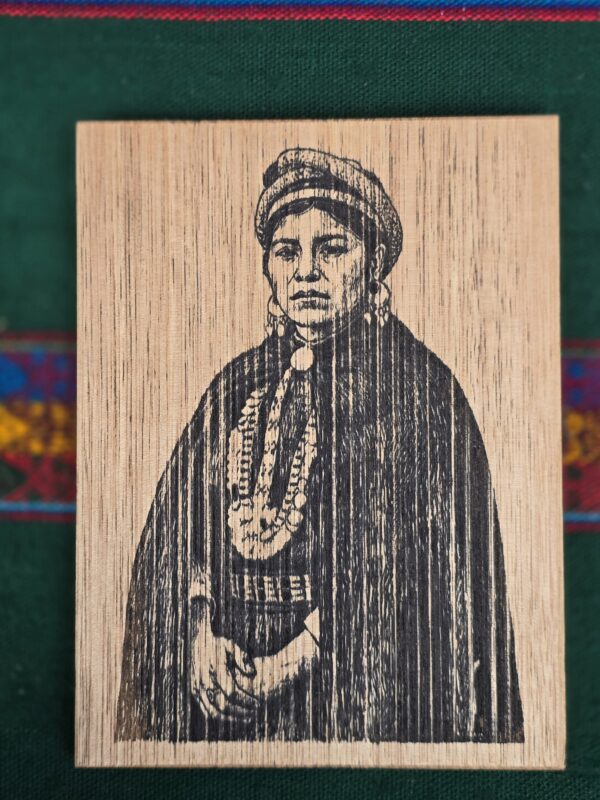 20251208_114554 Wooden Engraved picture Mujer Mapuche