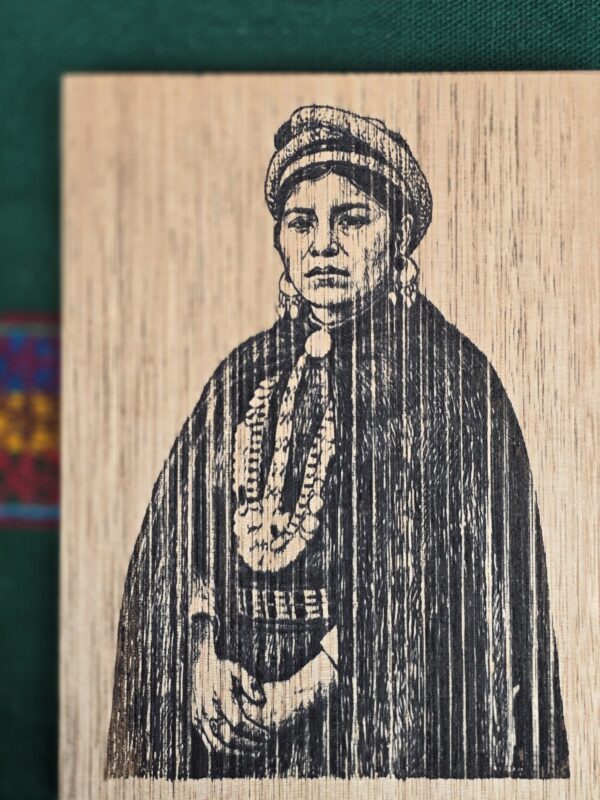 20251208_114558 Wooden Engraved picture Mujer Mapuche