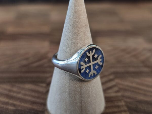 20251218_172315 lapiz lazuli kultrun signet / Anillo lapiz lazuli kultrun