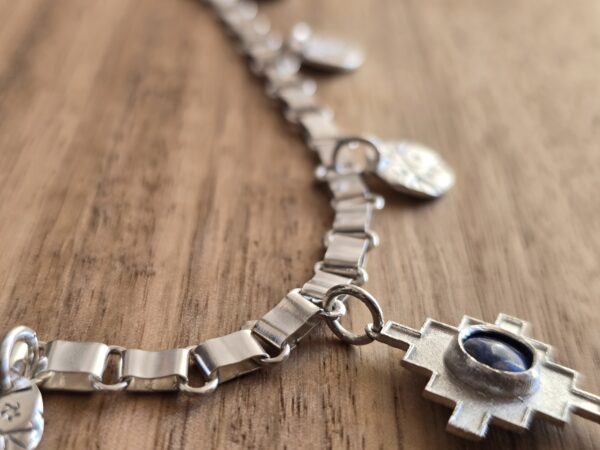 Andina Cross Chakana Necklace with Lapis Lazuli